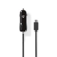 Nedis Autolader | 1x 3.0 A | USB-C Kabel | 1 m | 18 W | 1 stuks - CCHAC300ABK CCHAC300ABK - thumbnail
