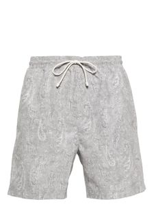 Brunello Cucinelli short de bain à imprimé bandana - Gris