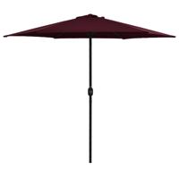 VidaXL Parasol met aluminium paal 270x246 cm bordeauxrood