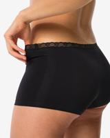 140 Damesboxer Naadloos Micro Met Kant Zwart (zwart)