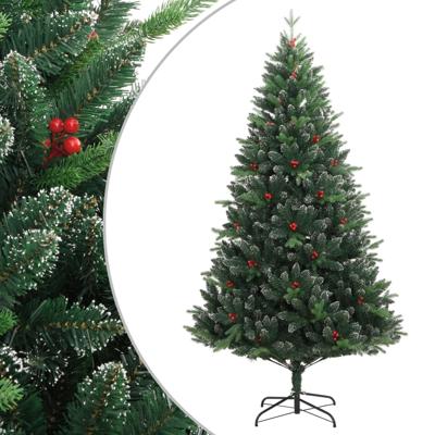 Kunstkerstboom met scharnieren en rode bessen 150 cm Kunstkerstboom met scharnieren en rode bessen 150 cm