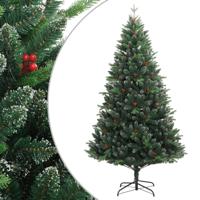 Kunstkerstboom met scharnieren en rode bessen 150 cm Kunstkerstboom met scharnieren en rode bessen 150 cm