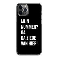 Da ziede van hier - Zwart: iPhone 11 Pro Transparant Hoesje
