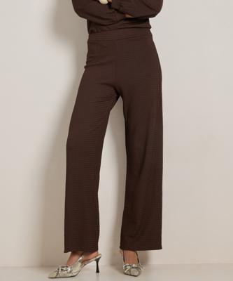 wide fit broek met structuur wide fit broek met structuur