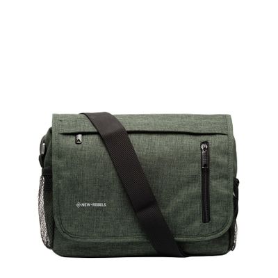 New Rebels ® Heaven25 - Medium Schoudertas A5 - Crossbodytas met flap Donker Groen