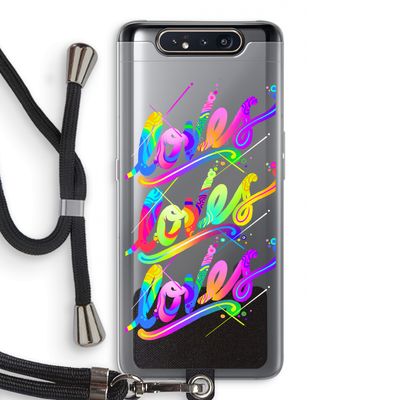 Loves: Samsung Galaxy A80 Transparant Hoesje met koord