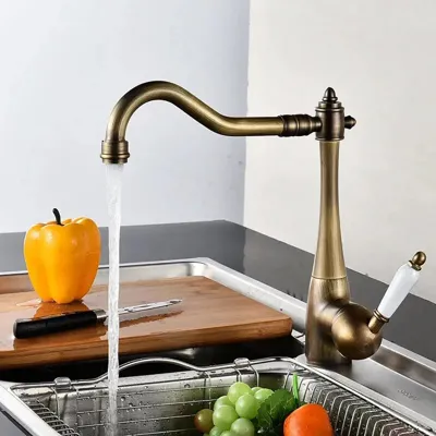 Klassieke Mengkraan | Geborsteld Nikkel | Warm & Koud Water | Enkel Handvat
