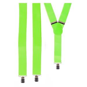 Carnaval verkleed bretels - fluor groen - polyester - volwassene - accessoires