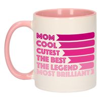Bellatio Decorations Cadeau koffie/thee mok voor mama - lijstje beste mama - 300 ml - Moederdag   -