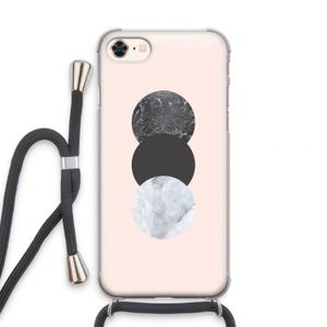 Marmeren cirkels: iPhone 8 Transparant Hoesje met koord
