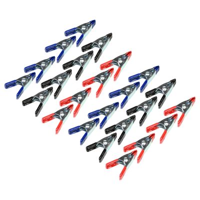 Zeilklemmen/veerklemmen - 24x - staal - 5 cm - mini lijmklemmen