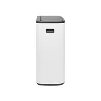 Brabantia Bo Touch Bin 60 l Rechthoekig Kunststof Zwart, Wit - thumbnail