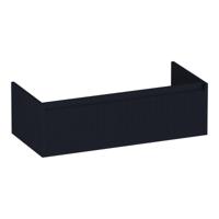 Brauer Hope Wavy - Onderkast - 100 cm - met 1 Softclose Lade Greeploos en 1 Sifon Uitsparing - Mat Zwart