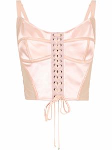 Dolce & Gabbana haut-corset à détail de laçage - Rose