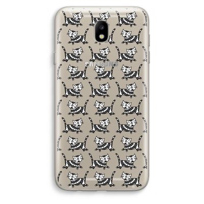 Zwarte poes: Samsung Galaxy J7 (2017) Transparant Hoesje