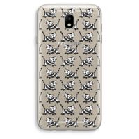Zwarte poes: Samsung Galaxy J7 (2017) Transparant Hoesje