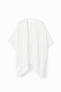 Korte geborduurde kaftan - WHITE - U