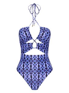 Rebecca Vallance maillot de bain Shiloh à imprimé ikat - Violet