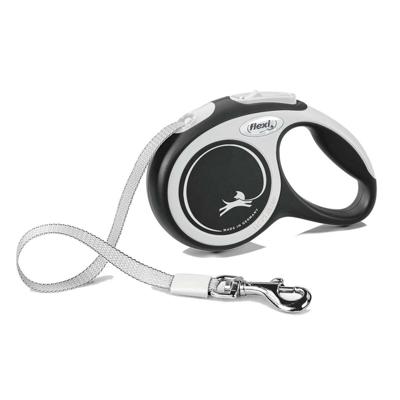 Hondenriem Flexi New Comfort Zwart black Maat XS (3 m)