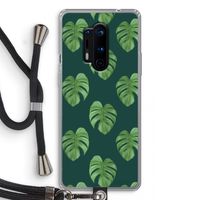Monstera leaves: OnePlus 8 Pro Transparant Hoesje met koord