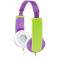 JVC HA-KD5-V-E On Ear koptelefoon Kinderen Kabel Lila, Groen Volumebegrenzing, Lichtgewicht