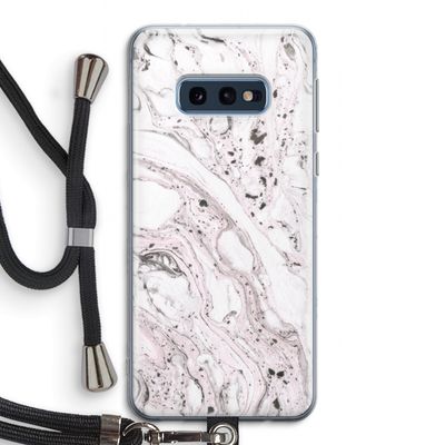 Mengelmoes: Samsung Galaxy S10e Transparant Hoesje met koord