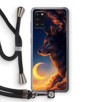 Night Guardian: Samsung Galaxy A31 Transparant Hoesje met koord