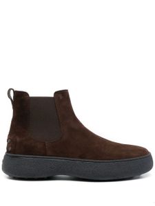 Tod's bottines à plateforme - Marron