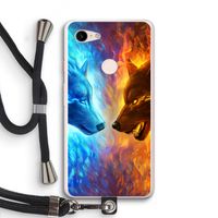 Fire & Ice: Pixel 3 XL Transparant Hoesje met koord