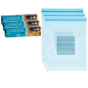 Keuken/diepvries vershoud zakken - 60x stuks - 25 x 30 cm - transparant - inhoud 1.5 liter