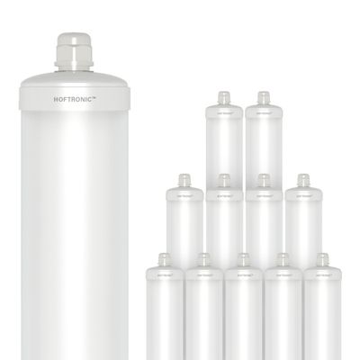 HOFTRONIC™ Set van 12 LED TL armaturen 150cm - IP65 Waterdicht - 48 Watt - 5760 Lumen - 6500K Daglicht wit - Koppelbaar - IK07 - S-Series Tri-Proof plafondverlichting