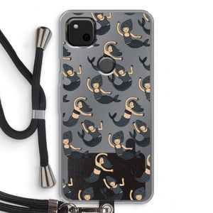 Zeemeermin: Pixel 4a Transparant Hoesje met koord