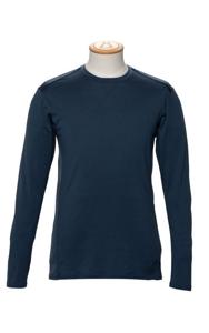 Alchemy equipment 180Gsm Single Jersey Merino LS Crew Heren Trui Sea Blue M