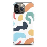 Memphis Shapes Blue: iPhone 13 Pro Transparant Hoesje
