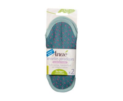 Anae Wasbaar maandverband - mini - 2 st. - towels circles