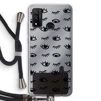 Eye pattern #2: Huawei P Smart (2020) Transparant Hoesje met koord