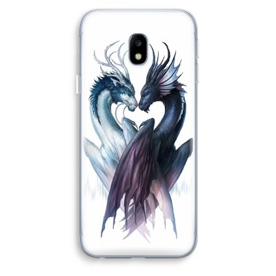 Yin Yang Dragons: Samsung Galaxy J3 (2017) Transparant Hoesje