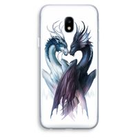 Yin Yang Dragons: Samsung Galaxy J3 (2017) Transparant Hoesje