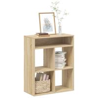 Boekenkast 66x31x80 cm bewerkt hout sonoma eikenkleurig