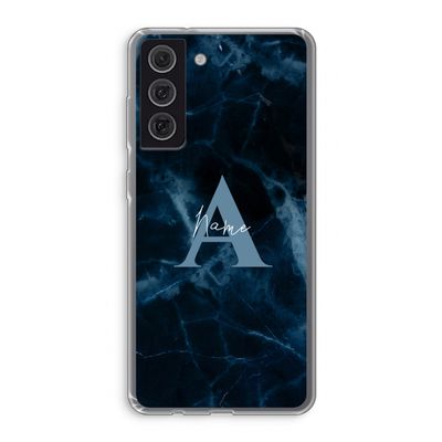 Midnight Marble: Samsung Galaxy S21 FE Transparant Hoesje