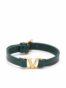 Valentino Garavani bracelet à détail VLOGO Signature en cuir - Vert