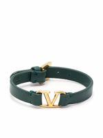 Valentino Garavani bracelet à détail VLOGO Signature en cuir - Vert - thumbnail