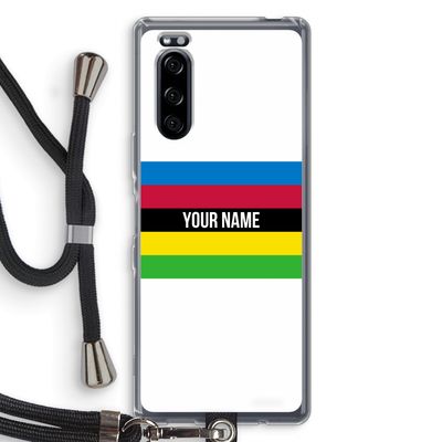 WK Wielrennen: Sony Xperia 5 Transparant Hoesje met koord