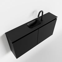 Toiletmeubel Mondiaz Ture | 100 cm | Meubelkleur Urban | Eden wastafel Urban Midden | 1 kraangat