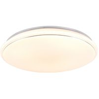 LED Plafondlamp - Plafondverlichting - Trion Turbo - 21W - Warm Wit 3000K - RGB - Dimbaar - Afstandsbediening - Rond - Mat Wit - Kunststof