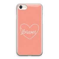 Forever heart: iPhone 8 Transparant Hoesje