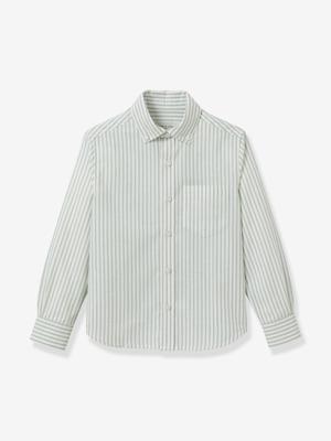 Lang gestreept overhemd groen Lang gestreept overhemd groen