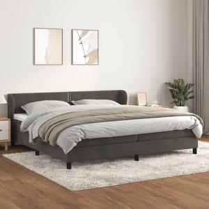 Boxspring met matras fluweel donkergrijs 200x200 cm SKU: V3127452