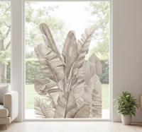 Raamsticker beige palmbladeren uit het bos
