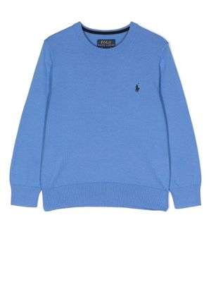 POLO RALPH LAUREN KIDS pull à logo brodé - Bleu